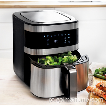 Fritadeiras elétricas digitais para cozinhas de qualidade alimentar, fritadeiras de ar